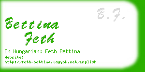 bettina feth business card